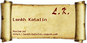 Lenkh Katalin névjegykártya