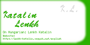katalin lenkh business card